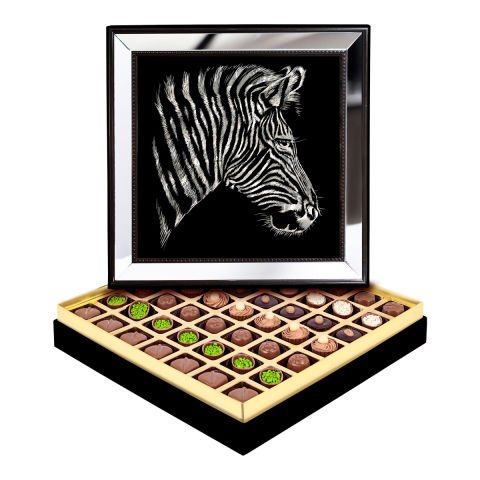 Ayna Çerçeveli Zebra Kutusu Spesiyal Çikolatalı