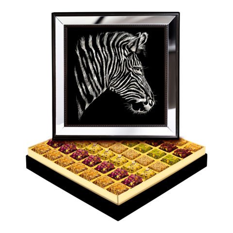 Ayna Çerçeveli Zebra Kutusu Lüks Lokumlu