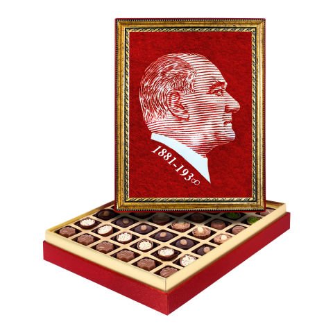 Sonsuza Dek Atatürk Çerçeveli Tablo Kutu Spesiyal Çikolatalı