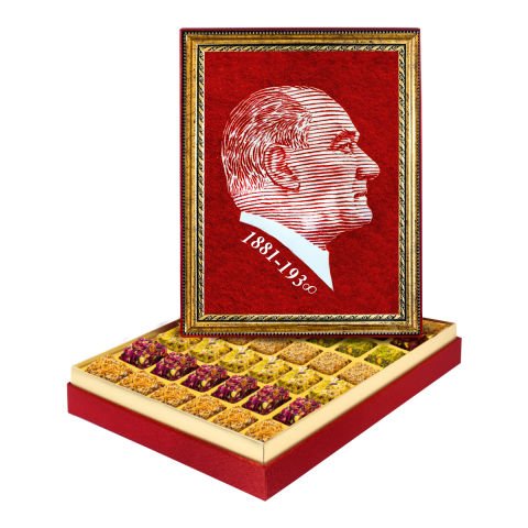 Sonsuza Dek Atatürk Çerçeveli Tablo Kutu Lüks Lokumlu