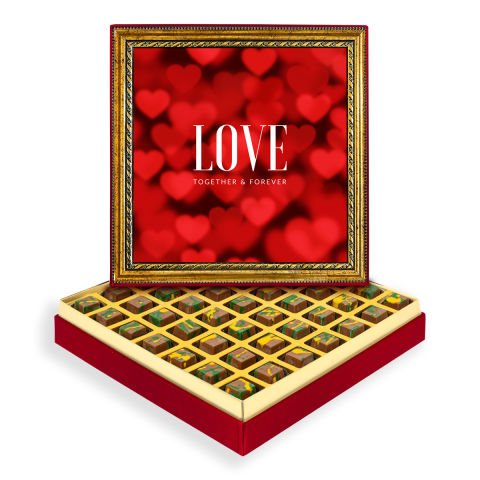 Love Çerçeveli Tablo Kutuda Dubai Çikolatası