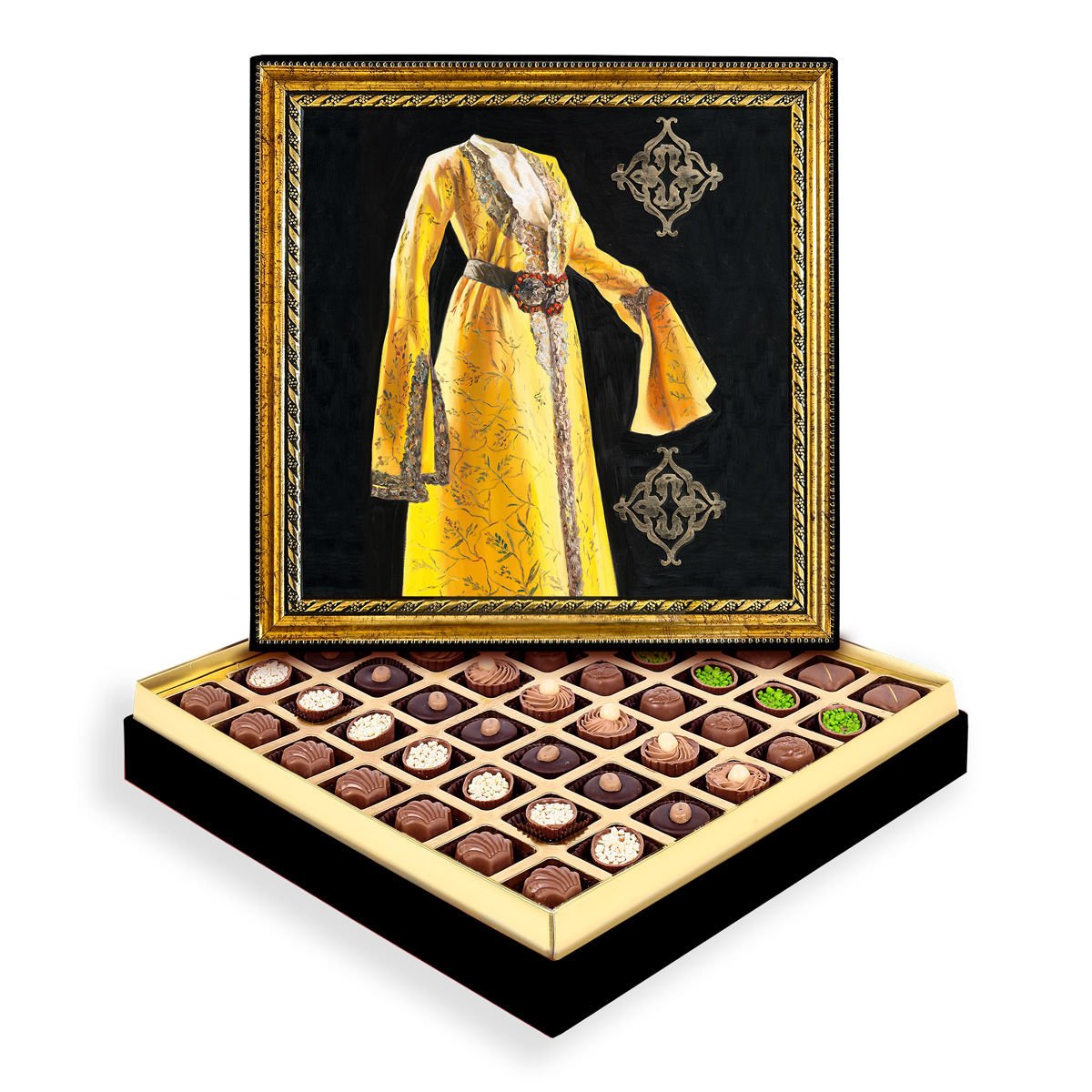 Etnik Kaftan Çerçeveli Tablo Kutu Spesiyal Çikolatalı