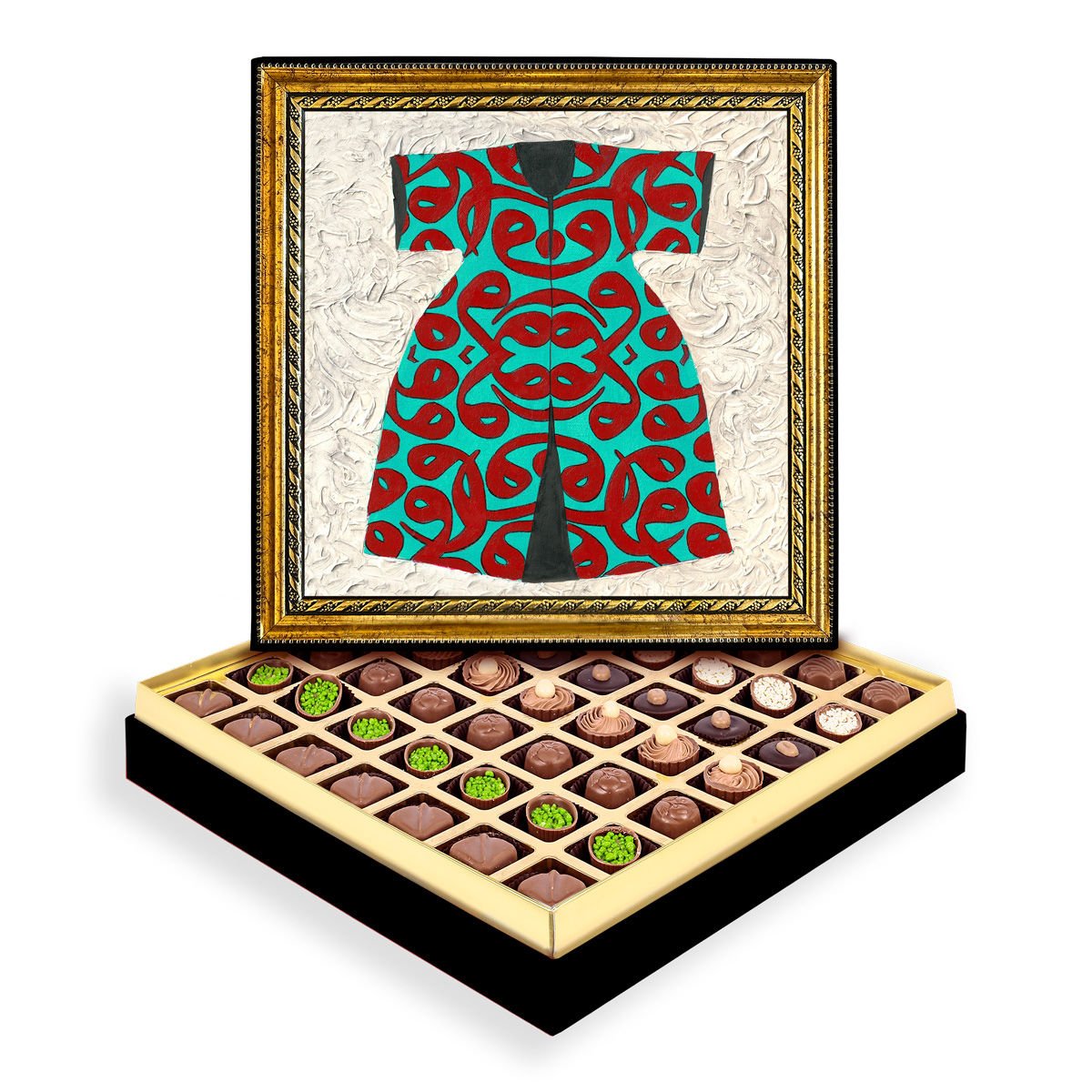 Vavlı Kaftan Çerçeveli Tablo Kutu Spesiyal Çikolatalı