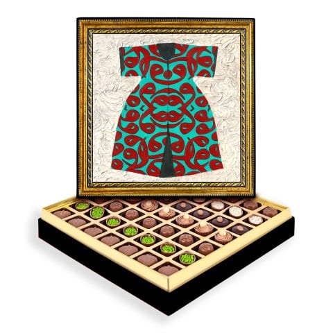 Vavlı Kaftan Çerçeveli Tablo Kutu Spesiyal Çikolatalı