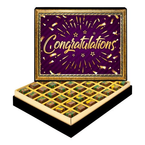Congratulations Çerçeveli Tablo Kutuda Dubai Çikolatası