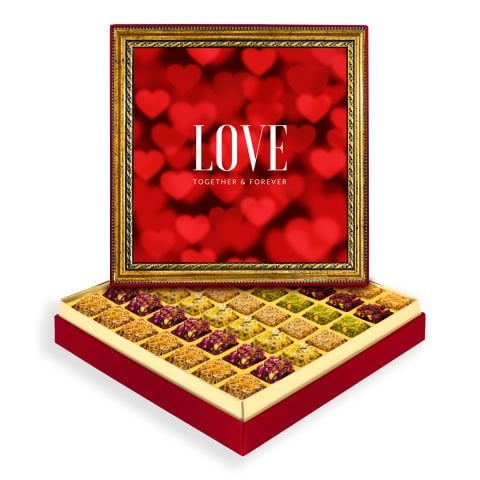 Love Çerçeveli Tablo Kutu Lüks Lokumlu