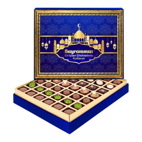 Bayram Kutlaması Çerçeveli Tablo Kutu Spesiyal Çikolatalı