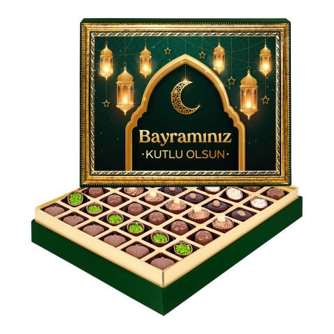 Bayramınız Kutlu Olsun Çerçeveli Tablo Kutu Spesiyal Çikolatalı