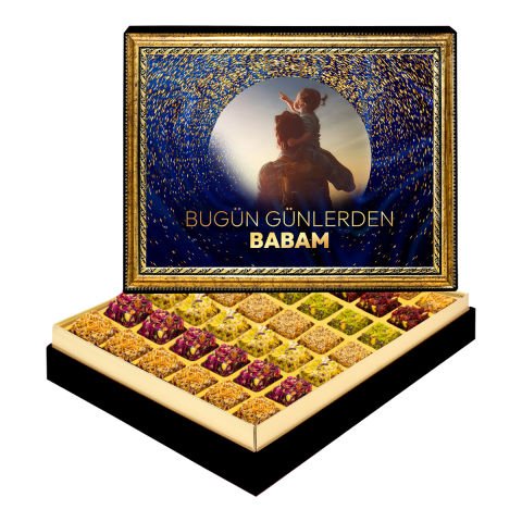 Günlerden Babam Çerçeveli Tablo Kutu Lüks Lokumlu