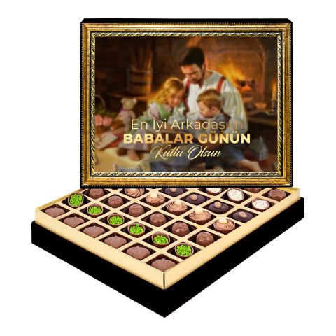 Baba Kucağı Çerçeveli Tablo Kutu Spesiyal Çikolatalı