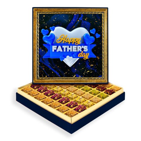 Happy Father's Day Çerçeveli Tablo Kutu Lüks Lokumlu