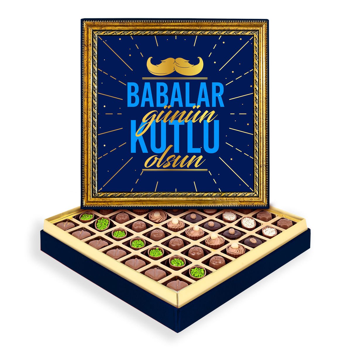 Babalar Günü Çerçeveli Tablo Kutu Spesiyal Çikolatalı