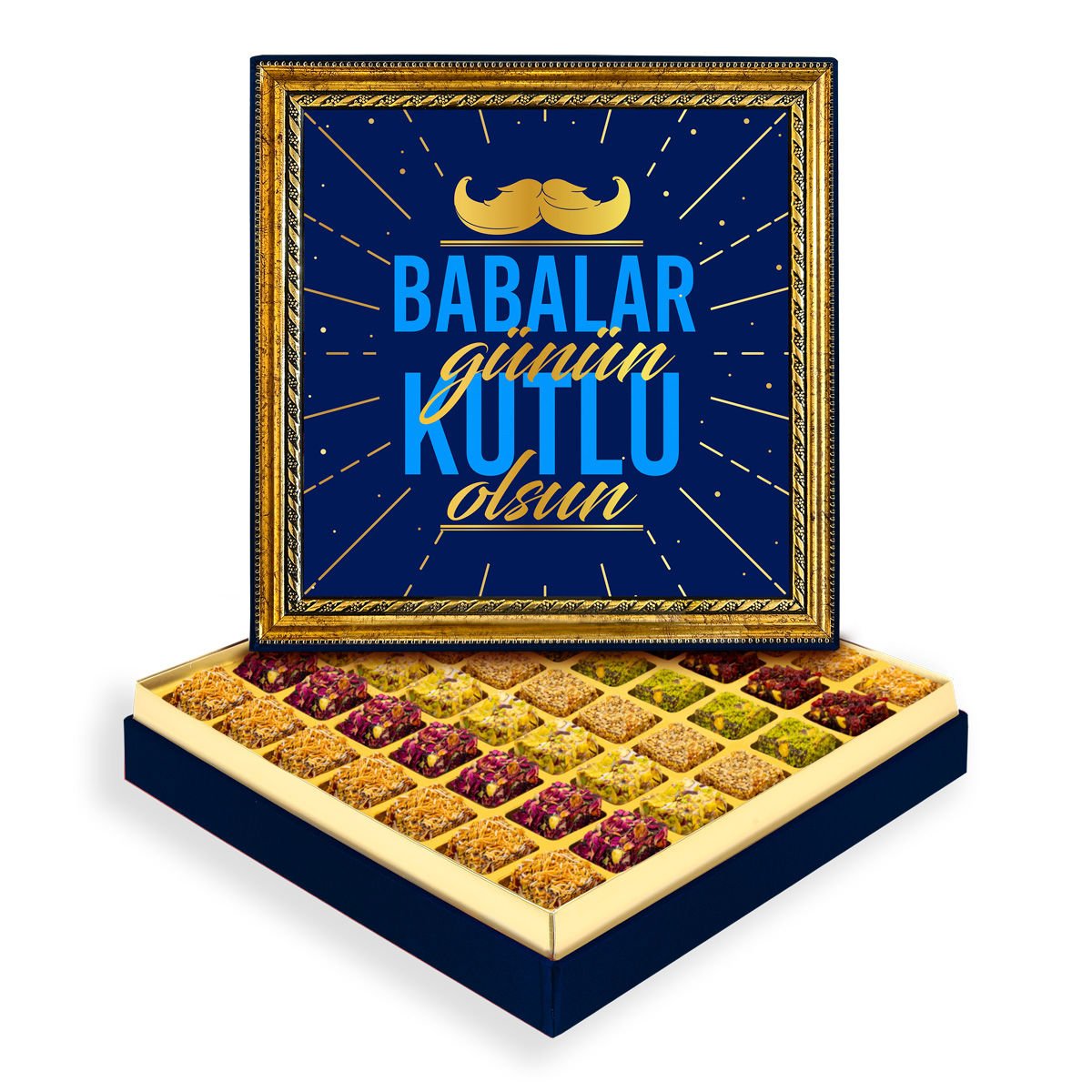Babalar Günü Çerçeveli Tablo Kutu Lüks Lokumlu