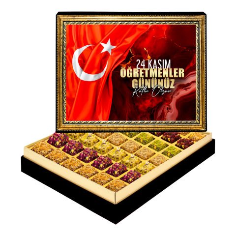 24 Kasım Çerçeveli Tablo Kutu Lüks Lokumlu