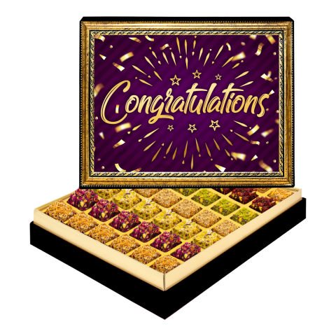 Congratulations Çerçeveli Tablo Kutu Lüks Lokumlu
