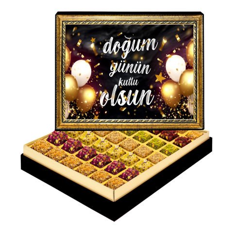 Doğum Günü Çerçeveli Tablo Kutu Lüks Lokumlu