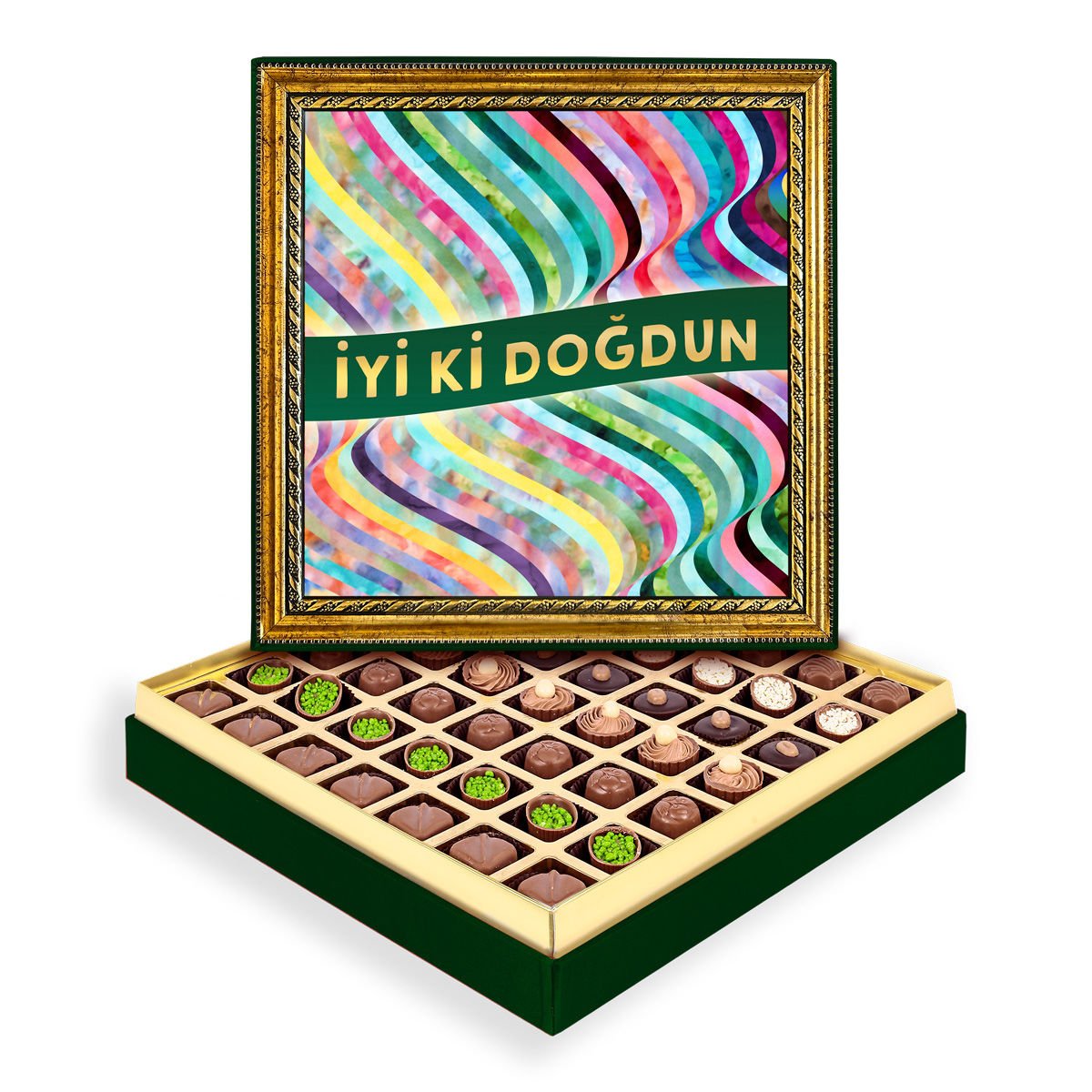 İyi Ki Doğdun Çerçeveli Tablo Kutu Spesiyal Çikolatalı