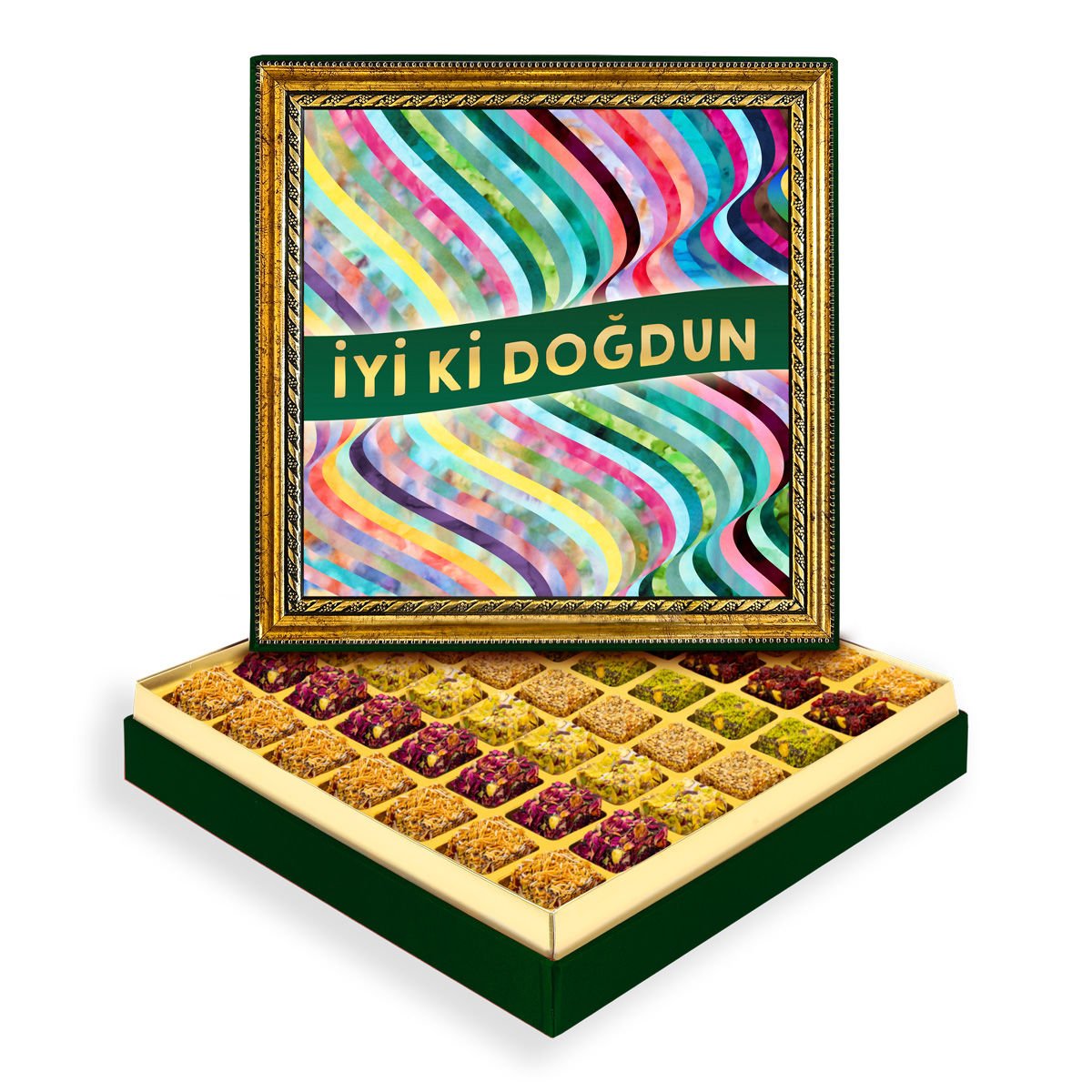 İyi Ki Doğdun Çerçeveli Tablo Kutu Lüks Lokumlu