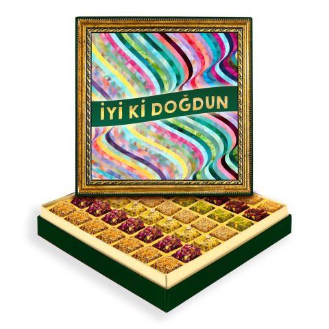 İyi Ki Doğdun Çerçeveli Tablo Kutu Lüks Lokumlu