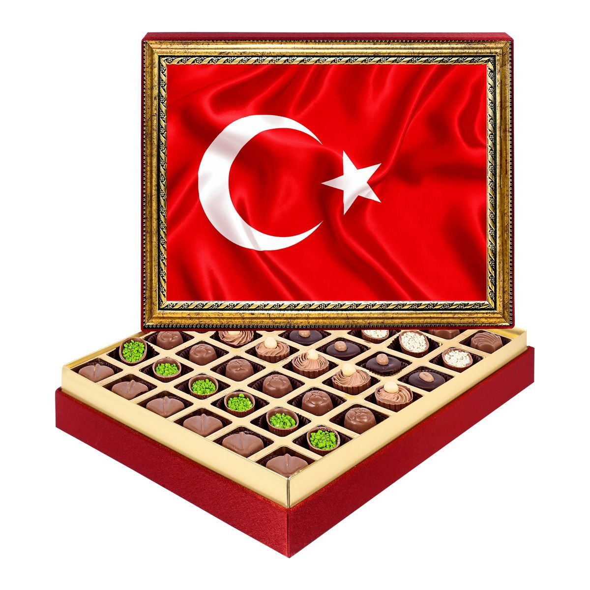 Türk Bayrağı Çerçeveli Tablo Kutu