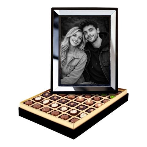 Ayna Çerçeveli Sevgililer Günü Çikolata Kutusu