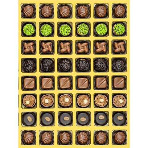 Ayna Çerçeveli Sevgililer Günü Çikolata Kutusu Büyük Boy (588 g)