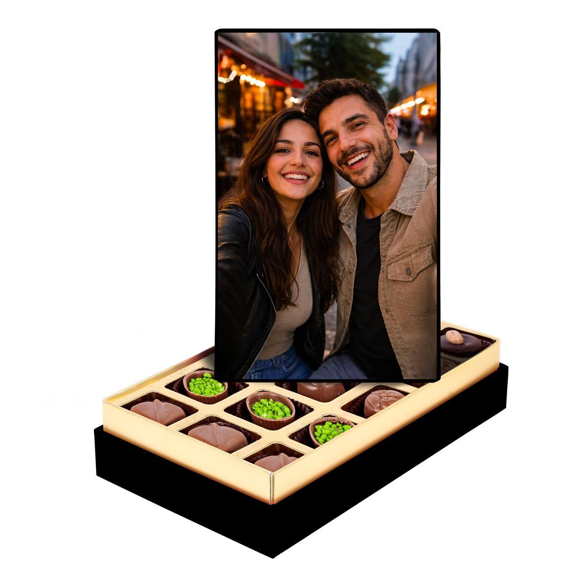 Kanvas Baskılı Sevgililer Günü Çikolata Kutusu