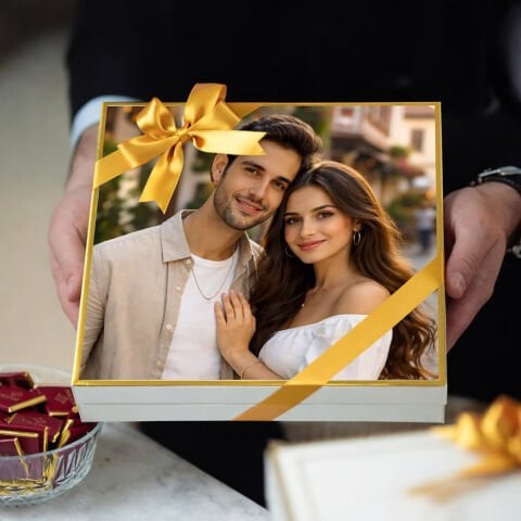 Karton Kutuda Sevgililer Günü Çikolata Kutusu