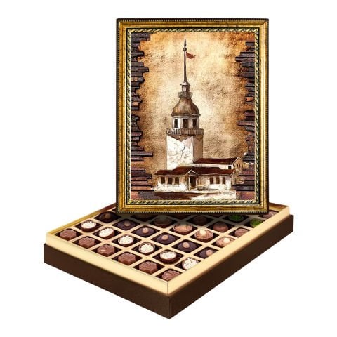 Eskitme Kız Kulesi Çerçeveli Tablo Kutu