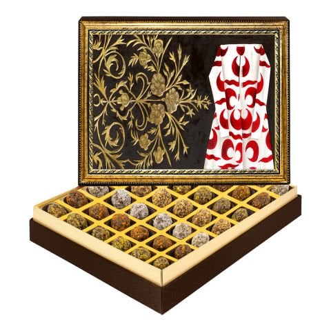 Çintemani Kaftan Çerçeveli Tablo Kutuda Şeker İlavesiz Lokma