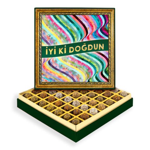 İyi Ki Doğdun Çerçeveli Tablo Kutuda Şeker İlavesiz Lokma
