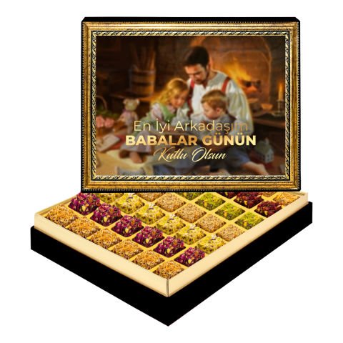 Baba Kucağı Çerçeveli Tablo Kutuda Lokum