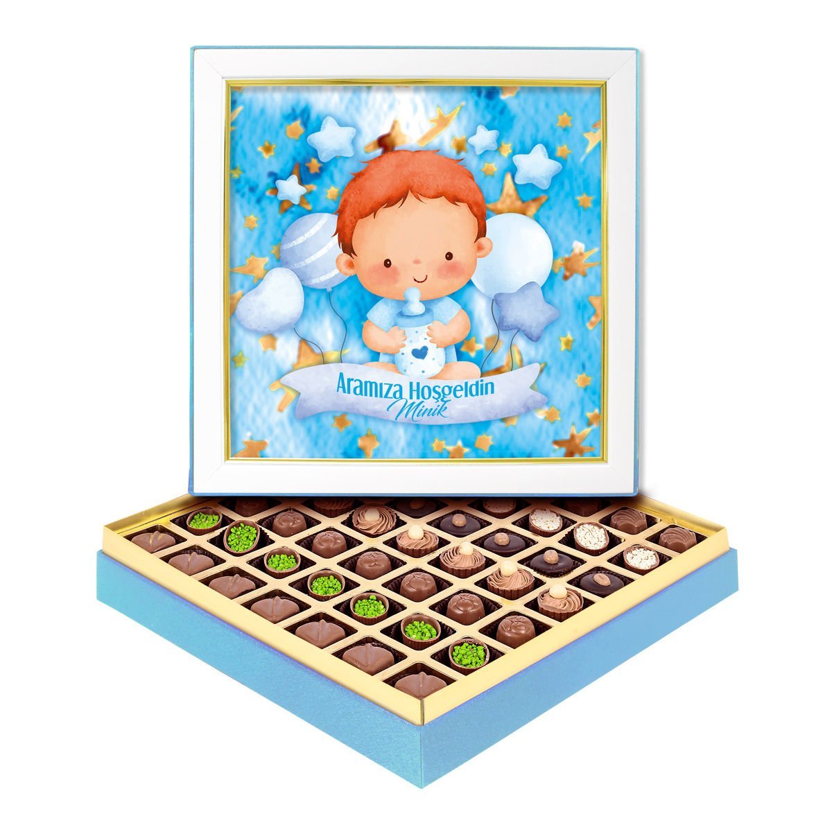 Minik Erkek Çerçeveli Bebek Kutusu