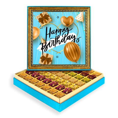 Happy Birthday Çerçeveli Tablo Kutuda Lokum