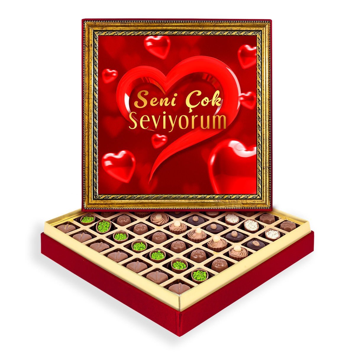 Seni Çok Seviyorum Çerçeveli Tablo Kutu