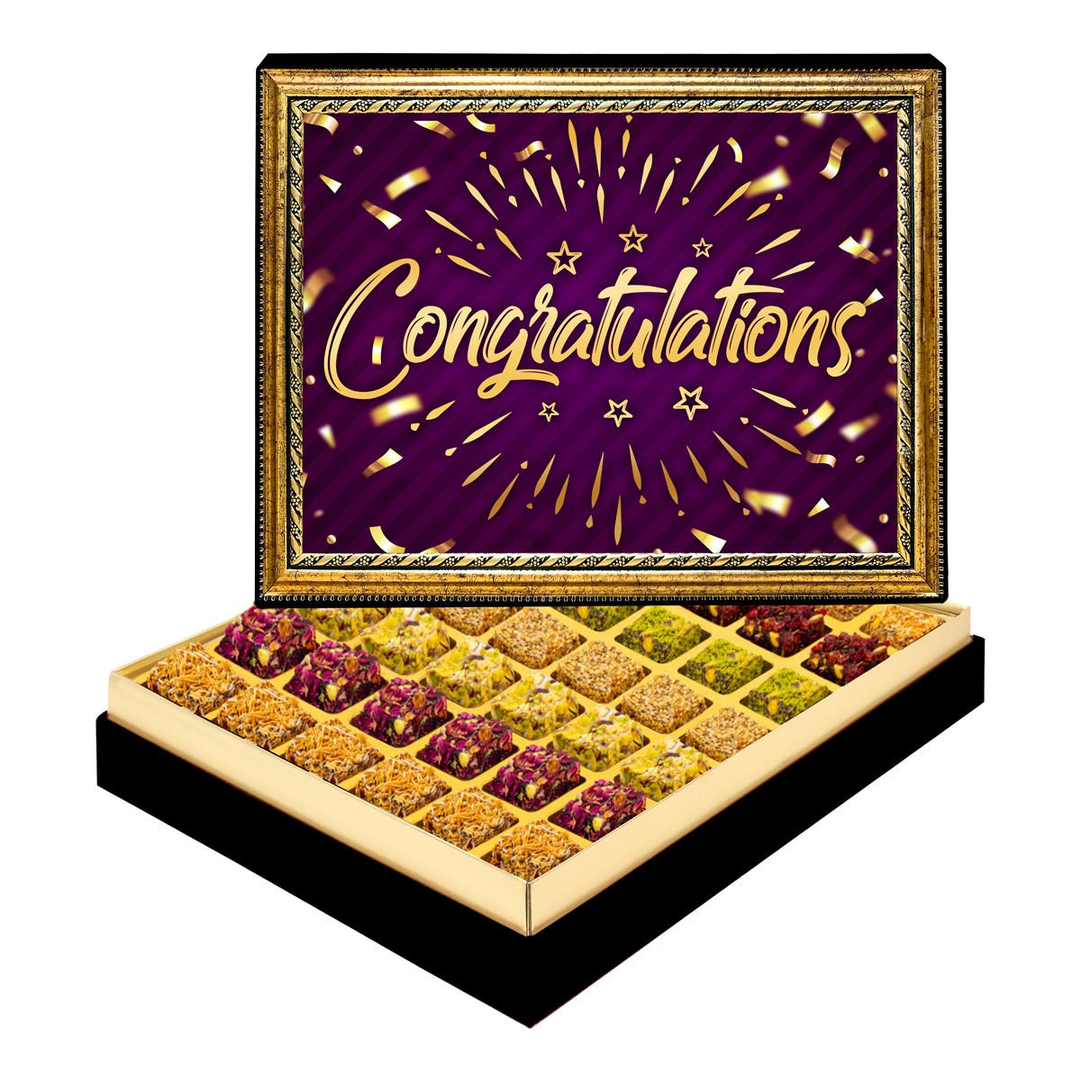 Congratulations Çerçeveli Tablo Kutuda Lokum