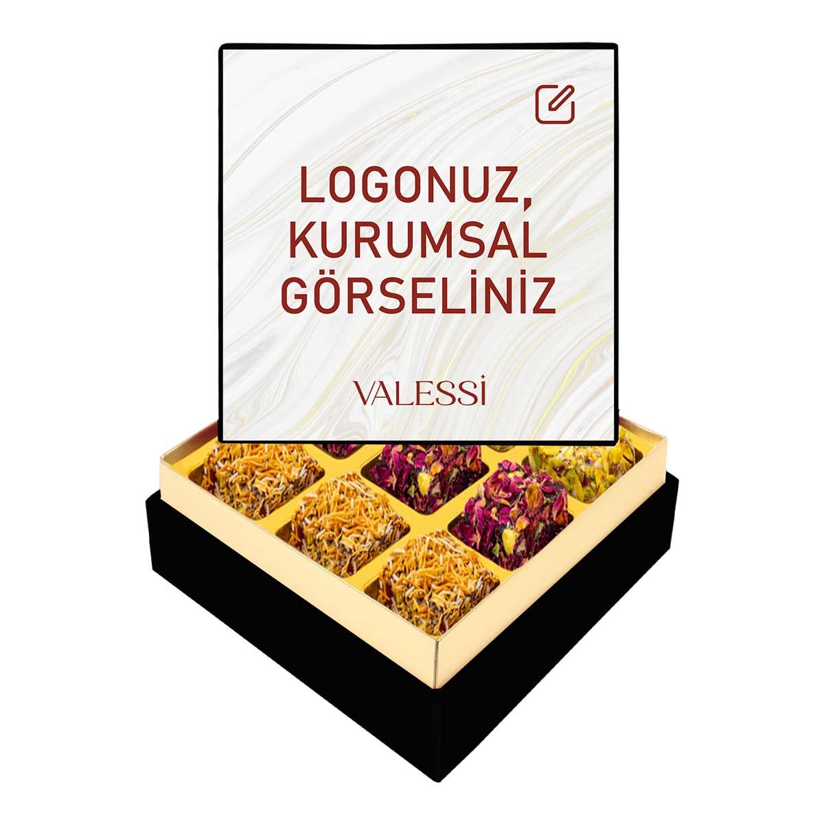 Kişiye Özel Tablo Kutuda Lokum Mini Boy (207 g.)