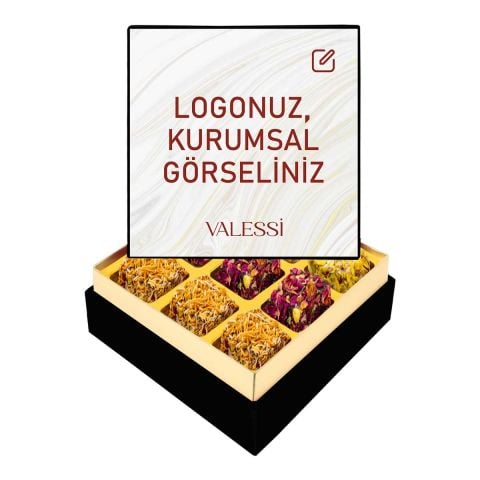 Kişiye Özel Tablo Kutuda Lokum Mini Boy (207 g.)