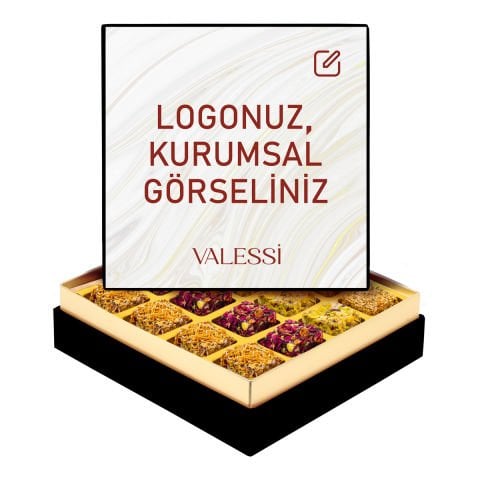 Kişiye Özel Tablo Kutuda Lokum Küçük Boy (368 g.)