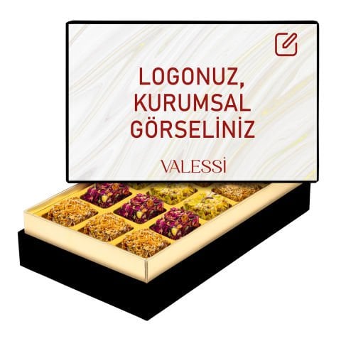 Kişiye Özel Tablo Kutuda Lokum Küçük Boy (368 g.)