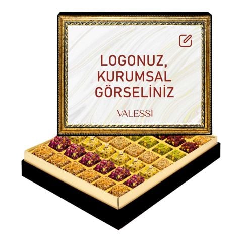 Kişiye Özel Tablo Kutuda Lokum Büyük Boy (1127 g.)
