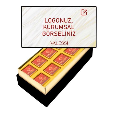 Kişiye Özel Tablo Kutuda Logolu Çikolata Mini Boy (117 g.)