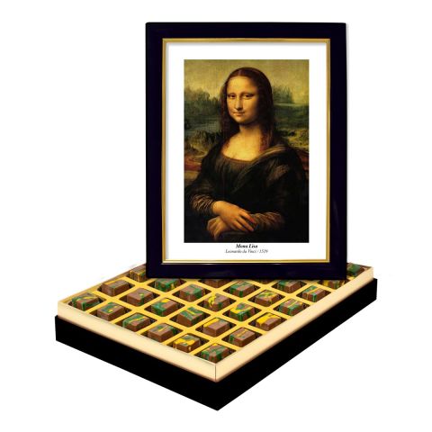 Modern Çerçeveli Mona Lisa Kutuda Dubai Çikolatası