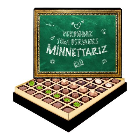 Minnettarız Öğretmenim Çerçeveli Tablo Kutu