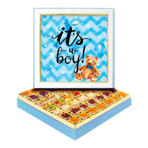 It's a Boy Çerçeveli Tablo Kutuda Çerezli Nugat