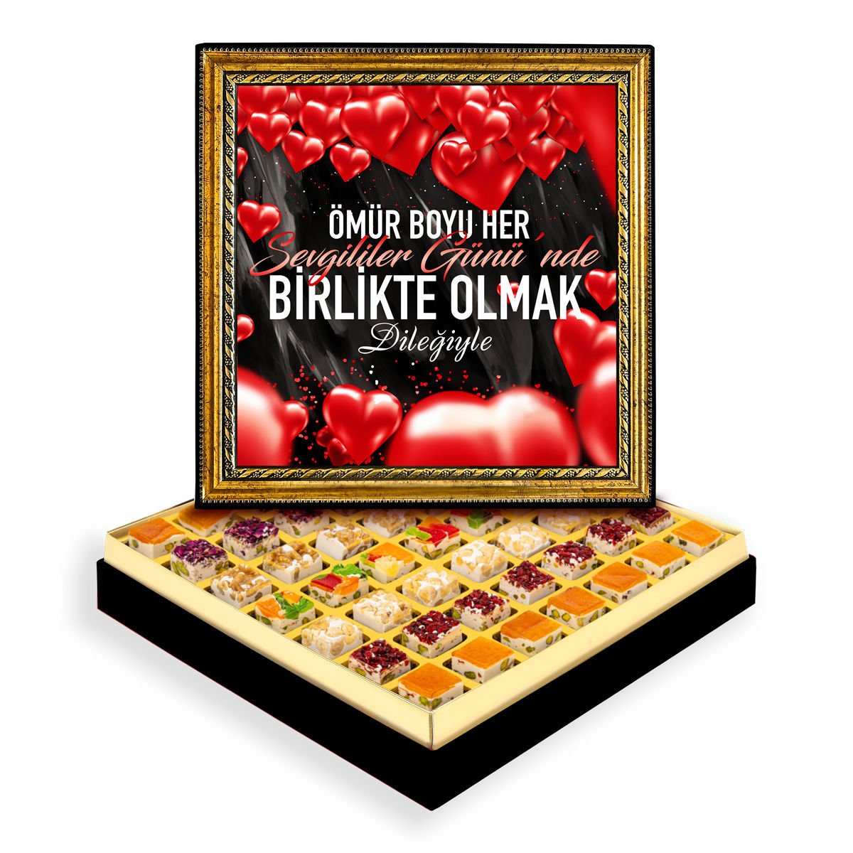 Ömür Boyu Çerçeveli Tablo Kutuda Çerezli Nugat