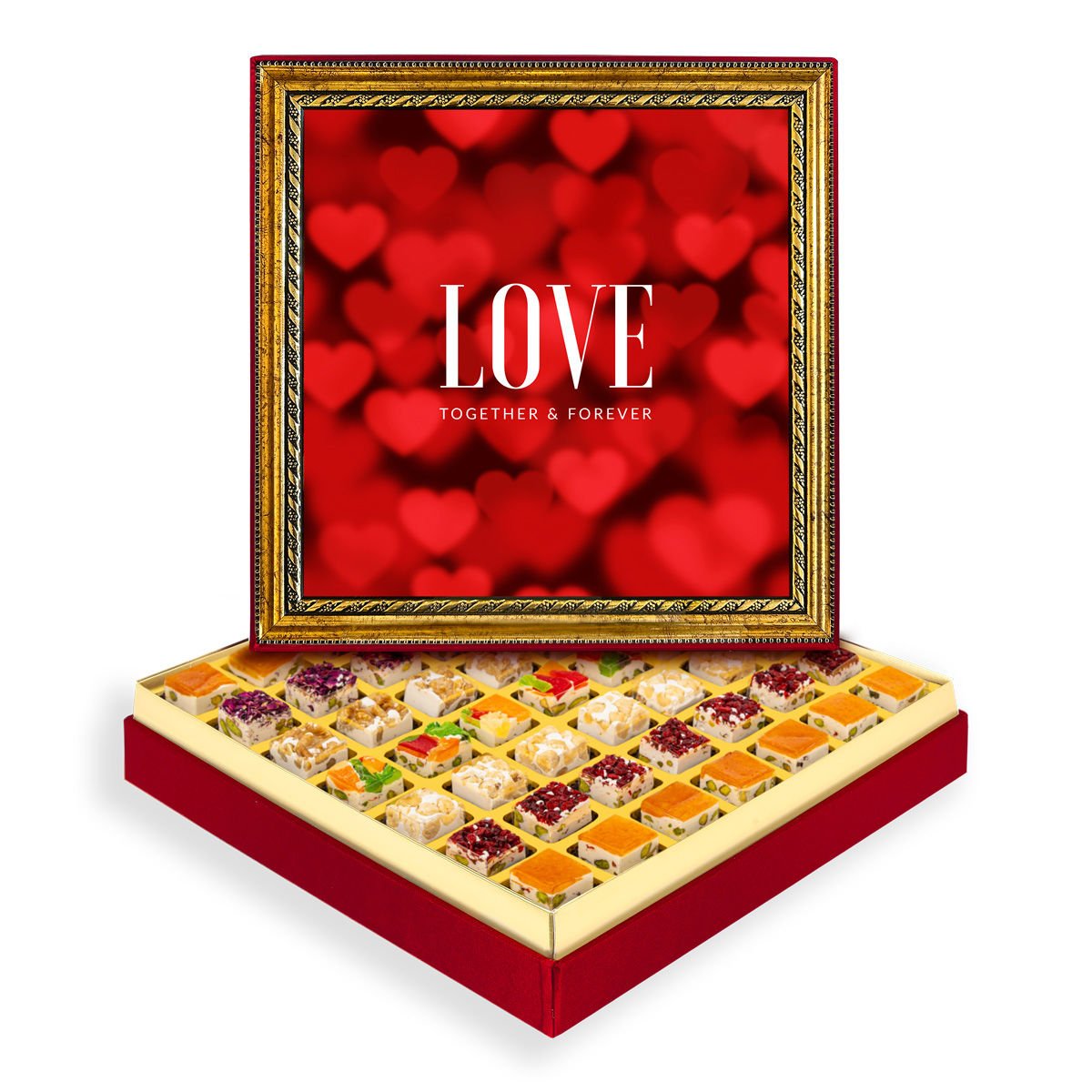 Love Çerçeveli Tablo Kutuda Çerezli Nugat
