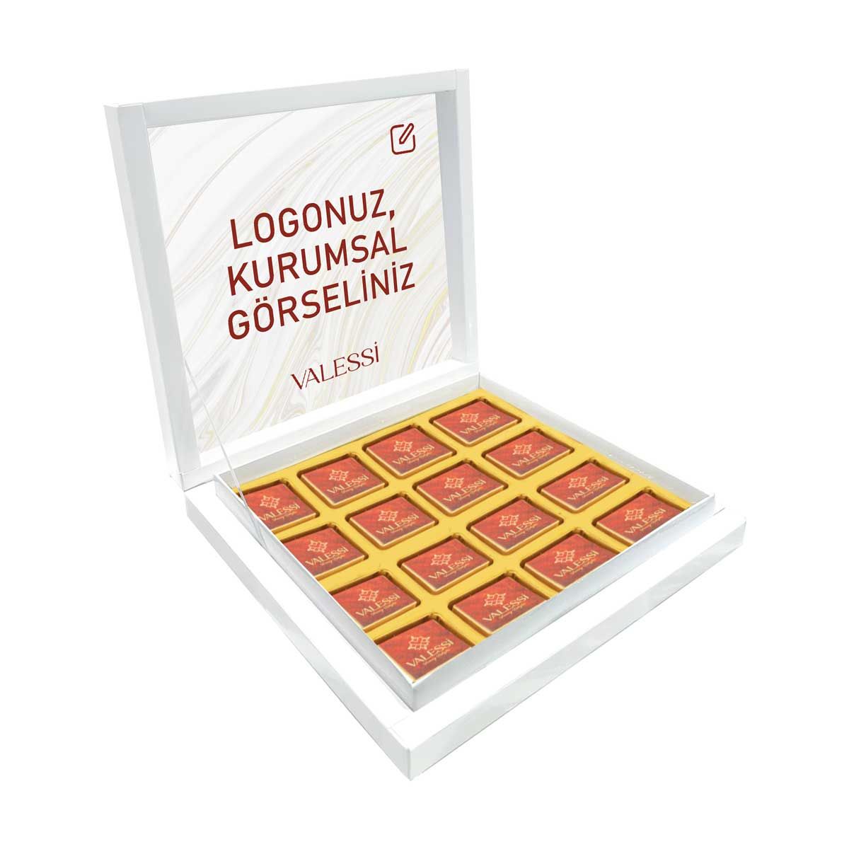 Kişiye Özel Karton Kutuda Logolu Çikolata Küçük Boy (192 gr.)