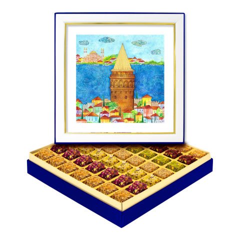 Modern Minyatür Galata Kulesi Kutuda Lokum